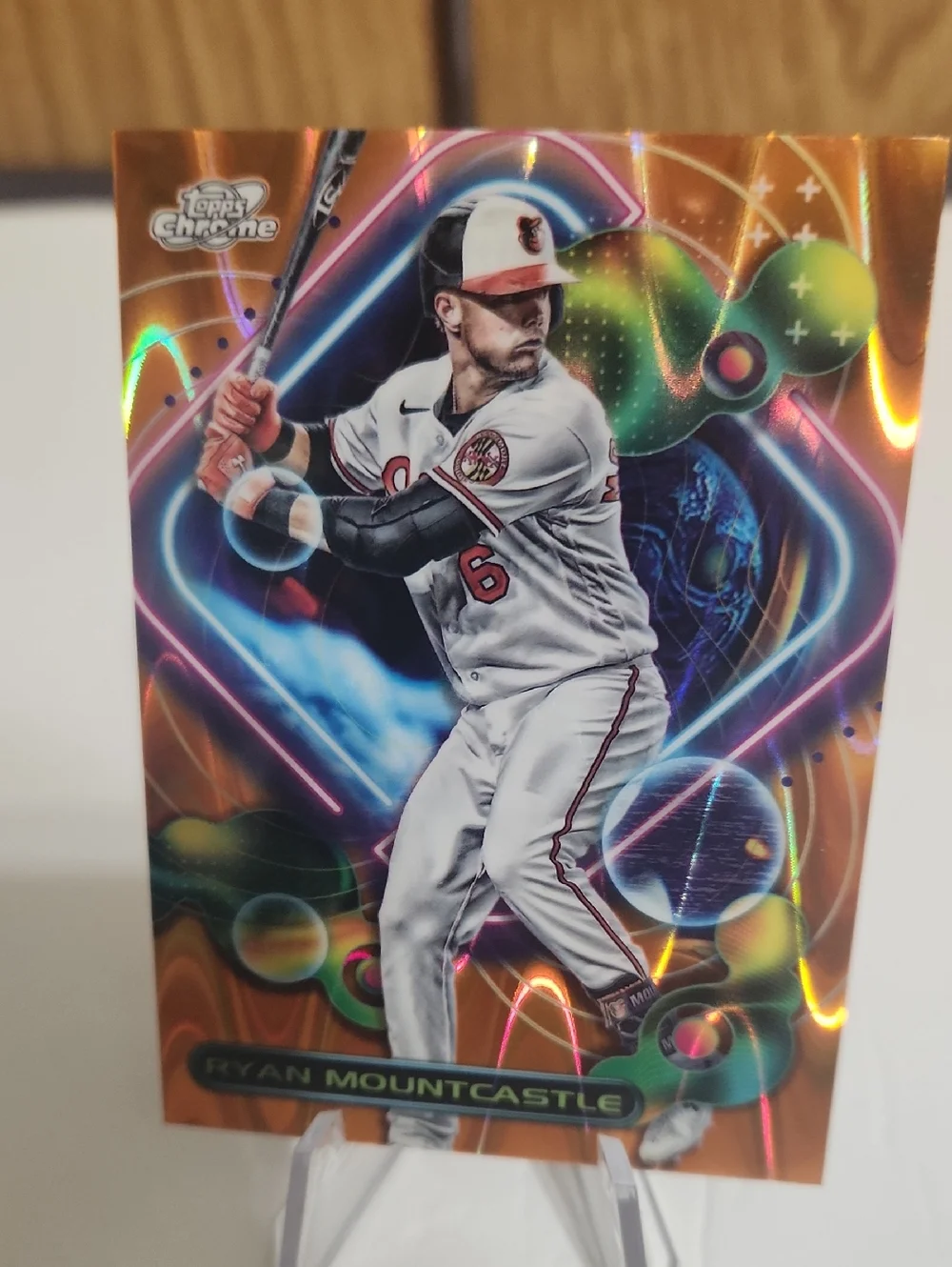 Ryan Mountcastle Topps Chrome Orange Wave Numbered 12/25